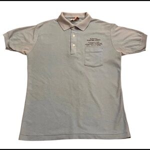 Vintage 80s Collegiate Pacific USA Made Polo L Floating Lodges MN